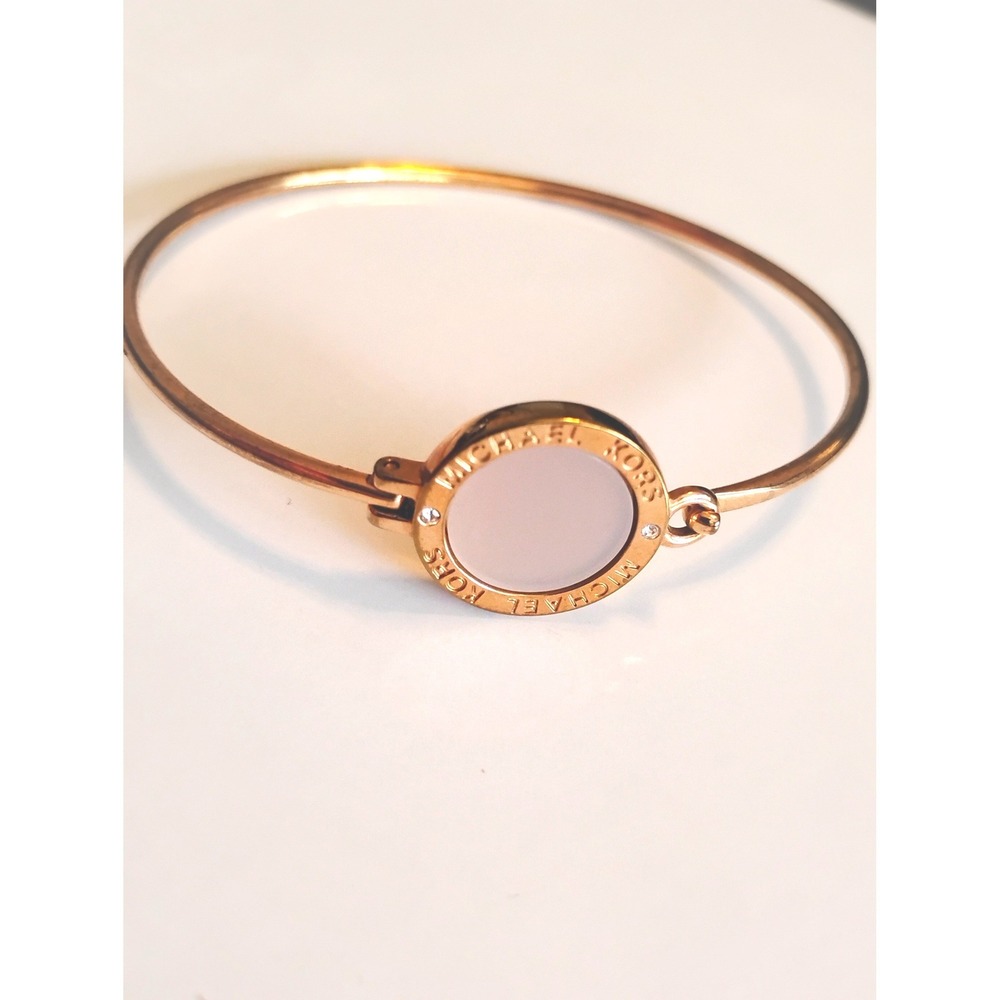 💗Preppy Chic Designer Bangle Rose Gold Michael Kors Soft‎ Girl Indie Coquette